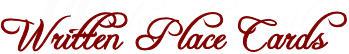 Written Place Card
